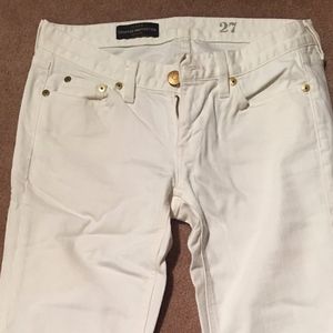 J.Crew White Cropped Matchstick Jeans sz 27